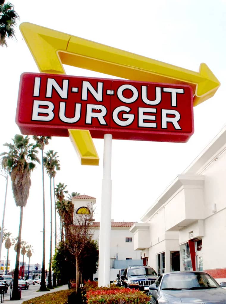 Photo of In-N-Out burger sign